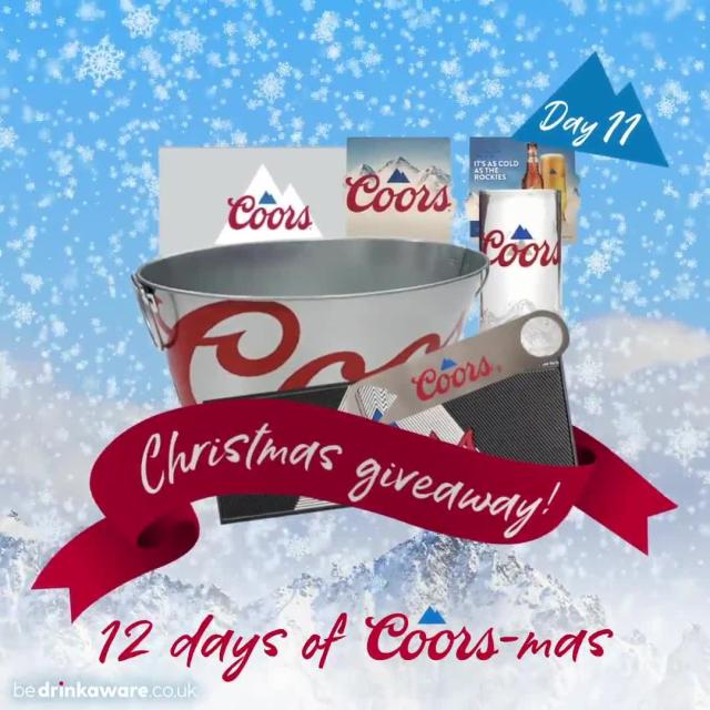 #12DaysOfCoorsmas Day 11! 🎄

Win some home bar goodies, including drip mats, bar runners, glassware, ice bucket, bar blade & a 4 pack of Coors!

To enter, just like this post, follow us and tag a friend in the comments! 

#Coors #CoorsFresh #Christmas #MerryChristmas #Giveaway

T&Cs apply: 18+, GB only. Promotional period runs 01.12.21 – 16.12.21 between 17:00 to 12:00 on the following day (12 days total, excluding weekends). 1 entry per Facebook and Instagram account. Daily prize is as detailed on each giveaway post. 1 prize per person across whole promotional period. Full T&Cs and prize list here: linktr.ee/CoorsBeer
