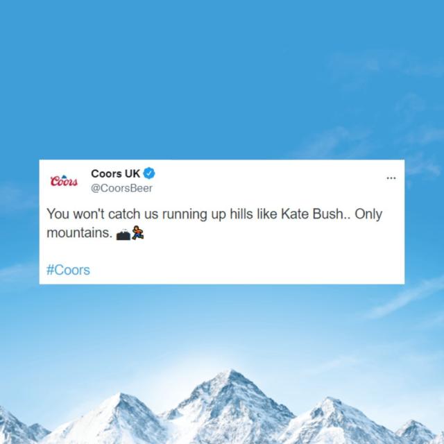 You won't catch us running up hills like Kate Bush... Only mountains 🏔🏃

#Coors