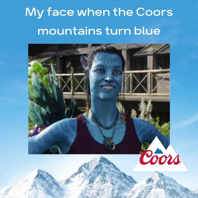 The face you pull when the mountains on your Coors turn blue 🔵😁

#Coors #CoorsFresh #Avatar2 #Beer #Cinema

Please Drink Responsibly.