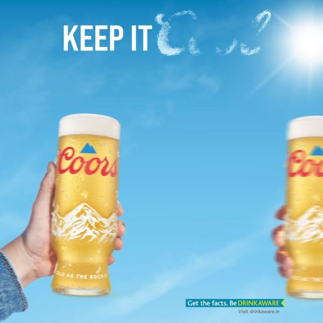 We do things differently in Ireland like starting our summers in May! Blue skies => Blue mountains. Keep it cool this summer with Coors.